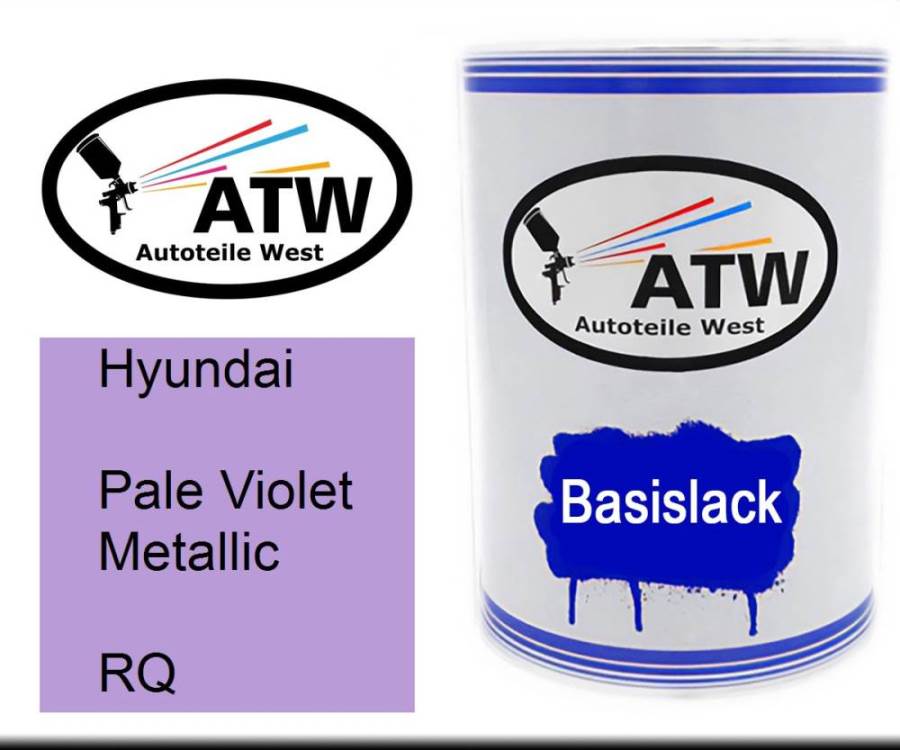 Hyundai, Pale Violet Metallic, RQ: 500ml Lackdose, von ATW Autoteile West.